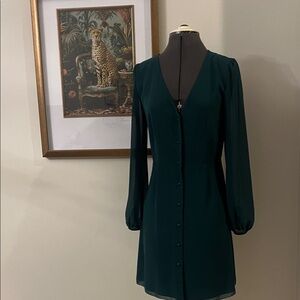 Wilfred Deep Green Long Sleeve Dress